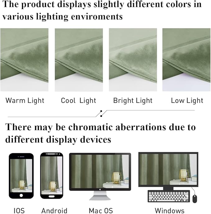 StangH Sage Green Velvet Curtains 90 inches Holiday Decor Backdrops for Christmas Party, Solid Room Darkening Drapes Temperature Balance Room Dividers for Living Room/Hallway, W42x L90, 2 Panels