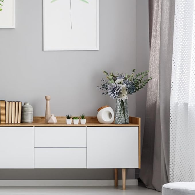 Leftover Fake Flowers in Vase,Artificial Flowers,Table Centerpieces for Dining Room,Fauk Flowers in Vase,Kitchen Decor,Coffee Table Decor