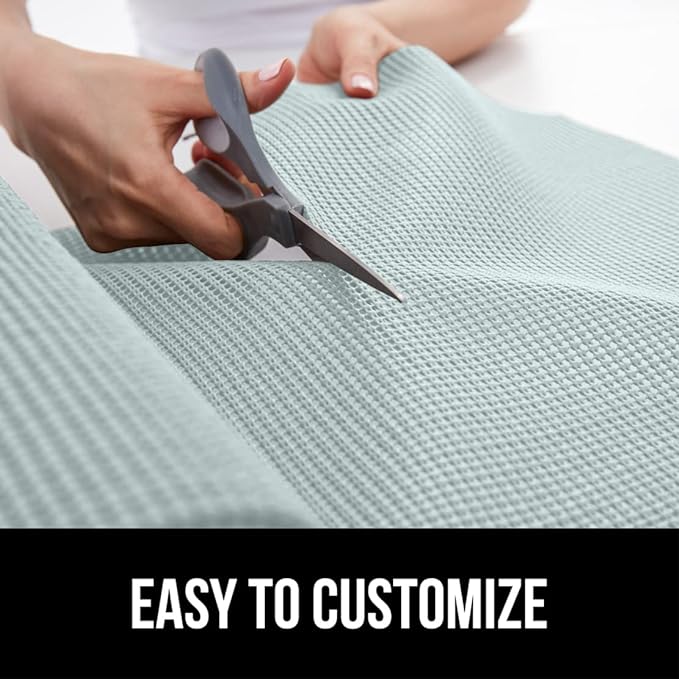 GORILLA GRIP powerGRIP Drawer Shelf and Cabinet Liner, Thick Strong Hold, Non-Adhesive Liners Protect Kitchen Cabinets and Cupboard, Bathroom Drawers, Easy Install, Breathable Mat, 20" x30', Spa Blue