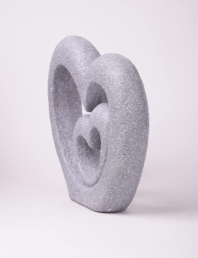 HAUCOZE Heart Decor Figurine Love Gifts Statue Modern Arts Sculpture Polyresin 13.8inch