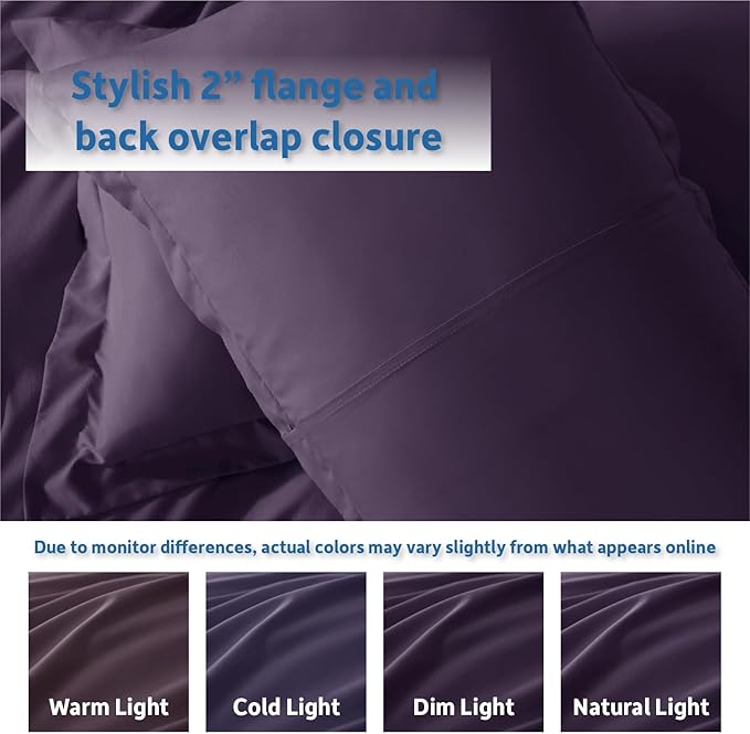 Nestl Twin Duvet Cover Set with Comforter Insert - Purple 3 Piece 68x90 Duvet Cover & 1 Pillow Sham with White Quilted Down Alternative Comforter, Ultra Soft, All Season