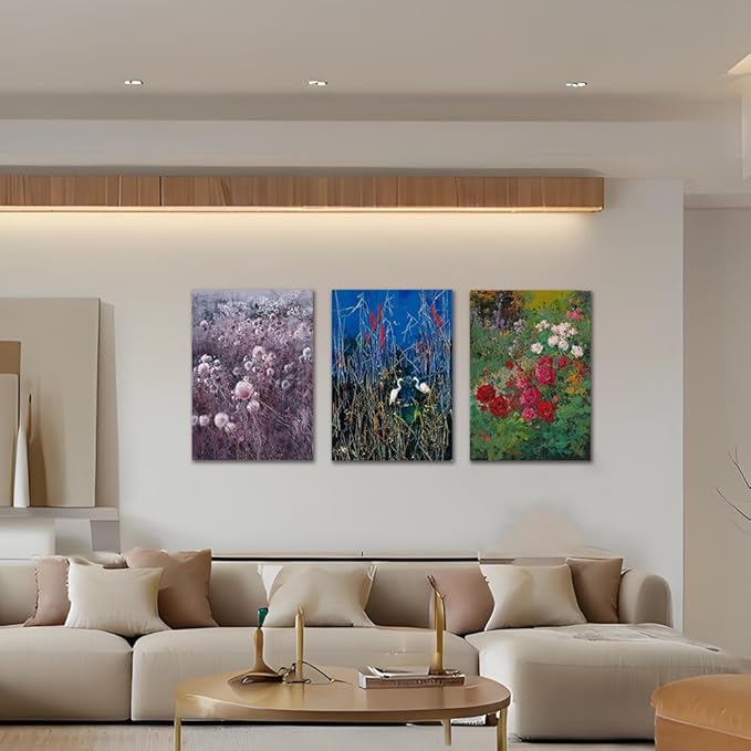 Sense&Sensitivity Arts Abstract Blue Heron & Egret Canvas Print Wall Art 32" x 24" Vertical Modern Abstract Wall Decor for Living Room, Bathroom, Bedroom, Kitchen, Office & Hallway