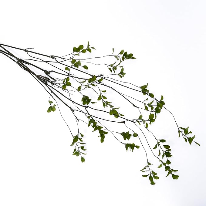 4Pcs 35.4” Artificial Eucalyptus Branches for Vase Filler, Faux Greenery Stems, Bendable Twig Leaves for Minimalist Indoor Home Decor