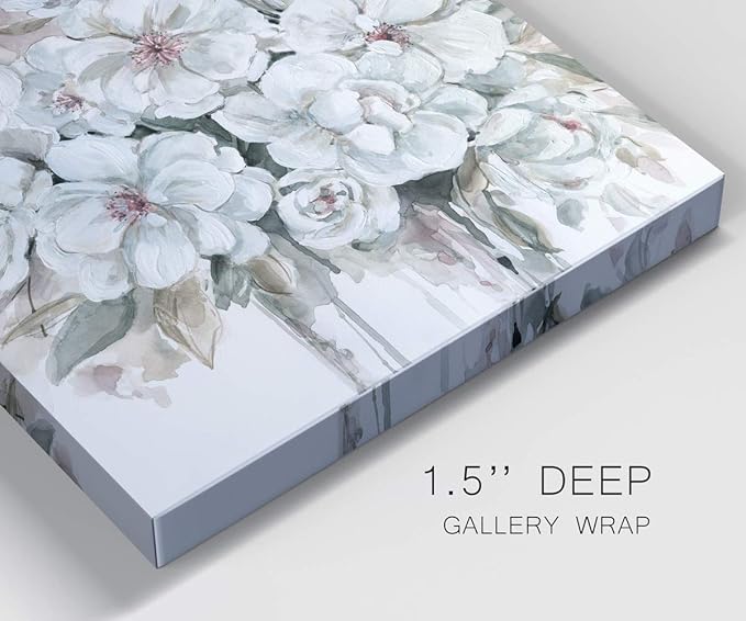 Wexford Home Square Premium Gallery Wrapped Canvas Flower Multicolor Wall Art Abstract Floral Romance Modern Pictures Print for Home Office, Ready to Hang, 10x10