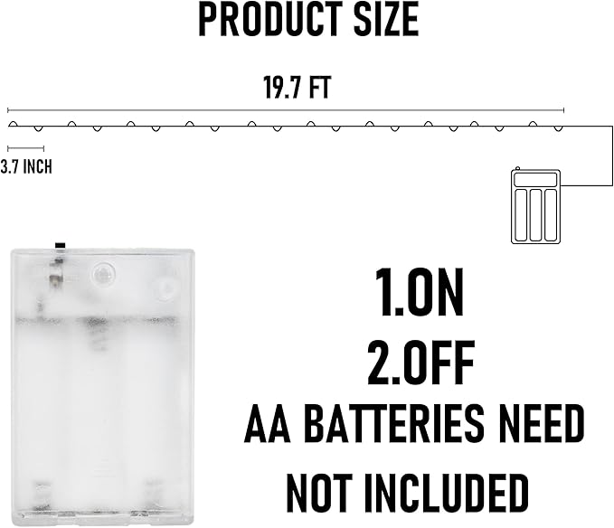 Dazzle Bright Orange Fairy String Lights, 4 Pack Total 80FT 240LED Copper Wire Battery Operated Waterproof Lights, Halloween Decorations for Indoor Home Outdoor Patio Yard Party Decor