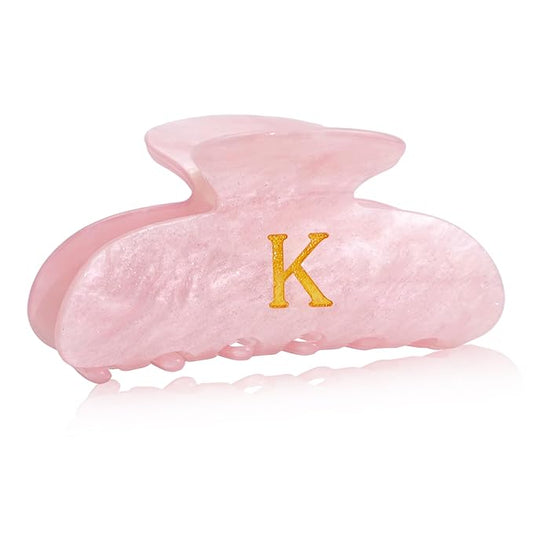 Initial Cute Hair Clips - Pink Letter Elegant Hair Claw Clips, Fashion Glitter Claw Clips Durable Hair Clips, Wedding Gift, Bridesmaid Gifts, Birthday Gifts, Christmas Gift, Letter K