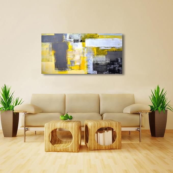 Color Block Abstract Pictures Canvas Wall Art for Living room Bedroom Wall Decor,Abstract Wall Art Print Paitnings for home Decor,Morden Artwork Line Drawing Full of Imagination Canvas Art