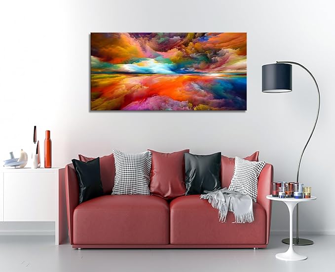 YYYYHPP YP2075 Abstract Wall Art Colorful Clouds Landscape Pictures Canvas Prints Paintings Ready to Hang for Living Room Bedroom Kitchen Home and Office Wall Decor