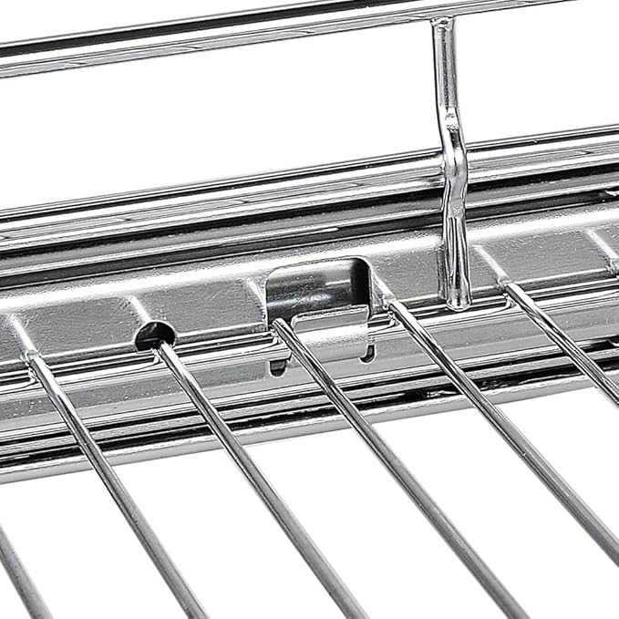 OCG Pull Out Cabinet Organizer (14.75" W x 17" D), Pull out Drawers, Cabinet Pull Out Shelves for Base Cabinet Organization in Kitchen Bathroom Pantry, Bottom Mount, Chrome Finish