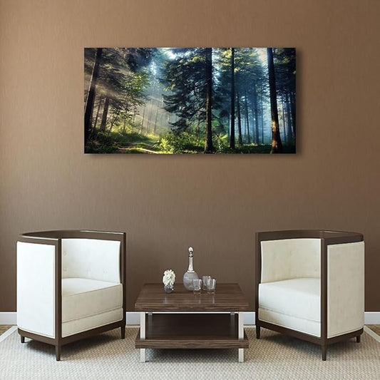 Tree Wall Art Canvas-Beautiful Landscape Wall Art for Living Room,Bedroom and Office-Large Tree Pictures Wall Decor 24x48 Inches-Vibrant and Colorful Wall Painting-Artwork for Walls and Home Decor