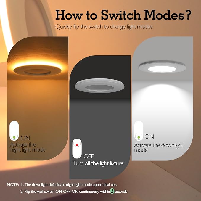 Soliseed 6 Pack 5/6 Inch 5CCT LED Can Lights with Night Light,Retrofit Recessed Lighting Selectable 2700K/3000K/3500K/4000K/5000K,12W=60W,800LM,Dimmable Can Lights,Easy Install