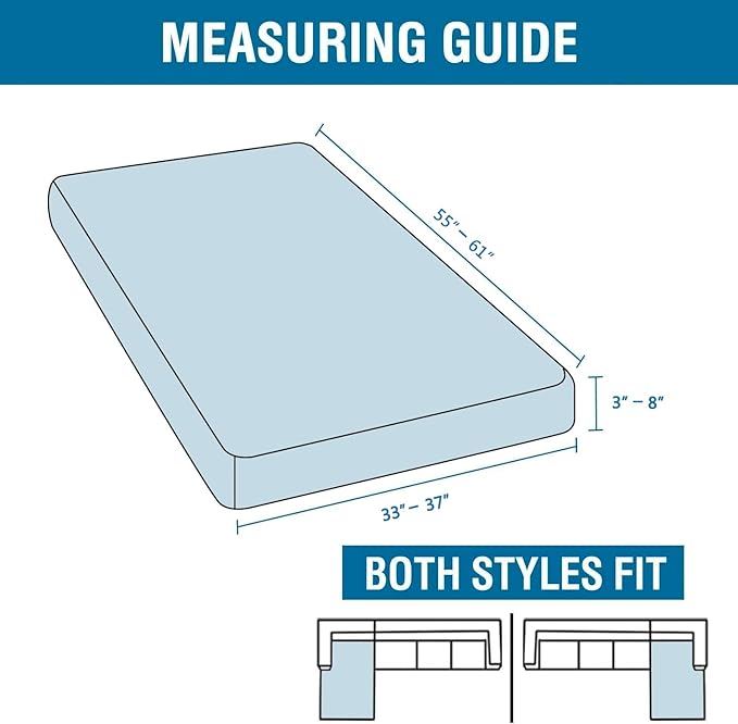 H.VERSAILTEX Super Stretch Individual Chaise Cover Sectional Couch Covers for L Shaped Sofa Both Left/Right Featuring Thick Jacquard Textured Twill Fabric (1 Piece Chaise Cover, Bronze Green)