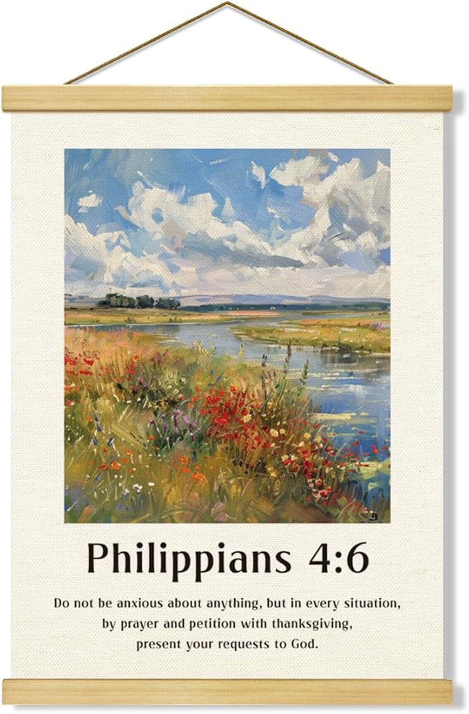 Vintage Christian Canvas Poster, Psalm 119:103 Canvas Poster Wood Hanger, Christians Wall Art, Bible Verse Posters, Modern Canvass Posters Decors, Home Decor Accent, Christian Gift