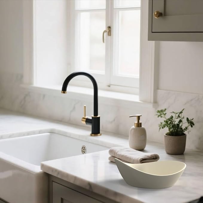 Concrete Fruit Bowl for Kitchen Counter – Large Decorative Bowls for Kitchen Decor, Dining Table, and Home Decor, Modern Centerpiece for Keys, Fruit, Candy, or Table Decor (Beige, 10.6")