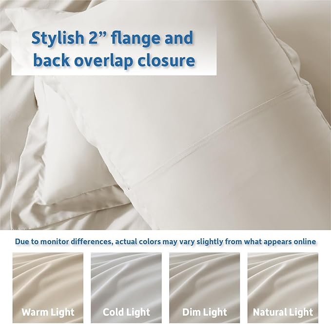 Nestl Twin Duvet Cover Set - Soft Off White Duvet Cover Twin, Double Brushed Twin/Twin XL Duvet Cover 2 Piece with Button Closure, 1 Twin Size Duvet Cover 68x90 inches and 1 Pillow Sham