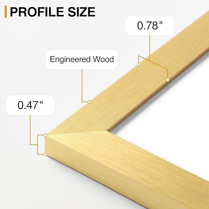 Vittanly 15 Pack Picture Frames Collage Wall Decor for Mounting or Tabletop Display, Gallery Frame Set for Family, Multi Sizes Including 3pcs 8x10, 6pcs 5x7, 6pcs 4x6, Gold