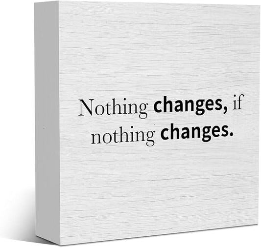 Inspirational Quote Home Office Accessories Decor Rustic Wooden Box Sign Desk Decor for Colleague Friend Table Shelf Wall Living Room Bathroom Farmhouse Office Work Wood Block Plaque Box Sign