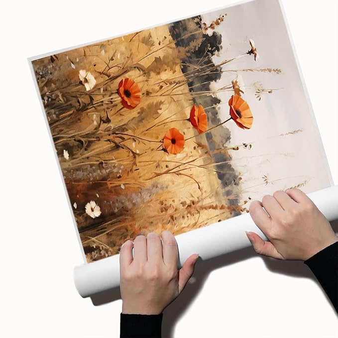 Fall Wildflowers Wall Art Autumn Flowers Wall Decor Wildflower Canvas Print posters Autumn Aesthetic Decor 12x16"Unframed