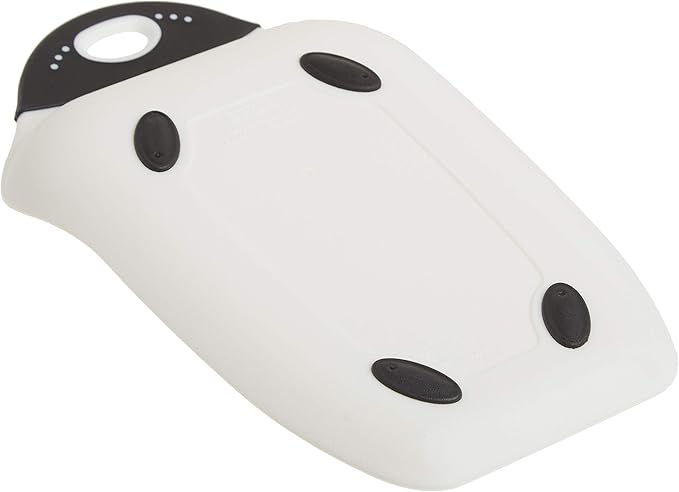 Dexas Chop & Scoop Cutting Board, Small 6.5 by 10.5 inches, White with Black Handle