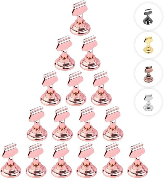 Urban Deco 16PK Table Number Holders Place Card Holders 1.7 Inch Table Card Holders Steel Card Holders for Photos, Food Signs, Memo Notes, Weddings, Restaurants, Birthdays(Rose Gold)