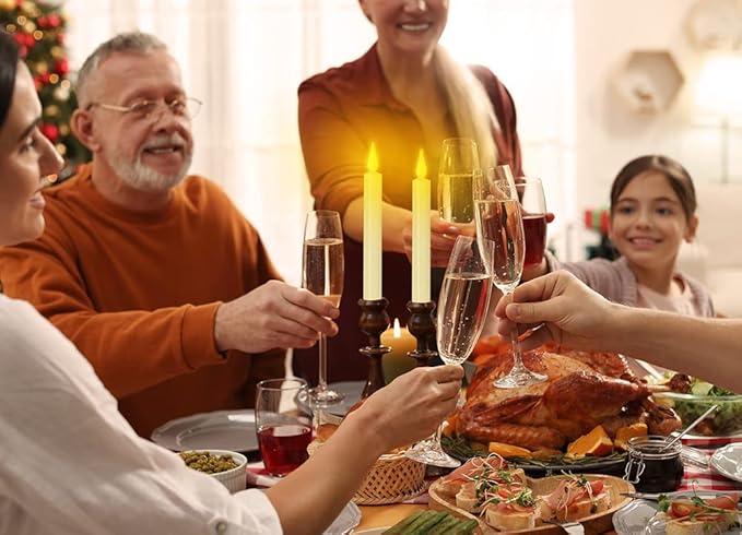 Strg Halloween Flameless Candles with Remote Timer, Christmas Window Taper Candles with Suction Cup and Magnetic Base Battery Operated Candle Sticks for Christmas Halloween Decorations (9 Pack)