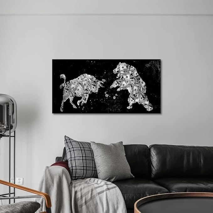 Horse Pictures Wall Decor Pictures for Living Room Wall Hanging Vintage Black White Running Horse Wall Art Nordic Western Wall Decor Steed 1 Panel Animal Wall Art Study Room Guest Room Decor-32"Wx16"H