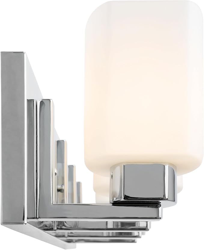 Design House Dove Creek Bathroom Light Fixtures - Traditional 4-Light Vanity Lights for Bathroom - Dimmable Vanity Lights with Frosted Glass – Polished Chrome, 589671