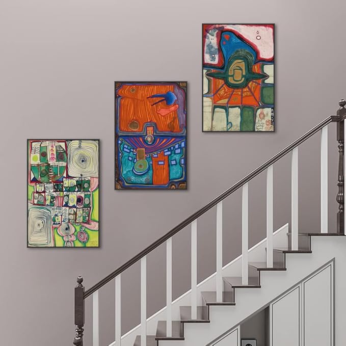 Aesthetic Abstract Canvas Wall Art Large Size 32" X 24" X 3 Pieces Modern Art Framed Decorative Painting Natural Minimalist Posters Prints Living Room Bedroom Bathroom Kitchen Office Wall Decor