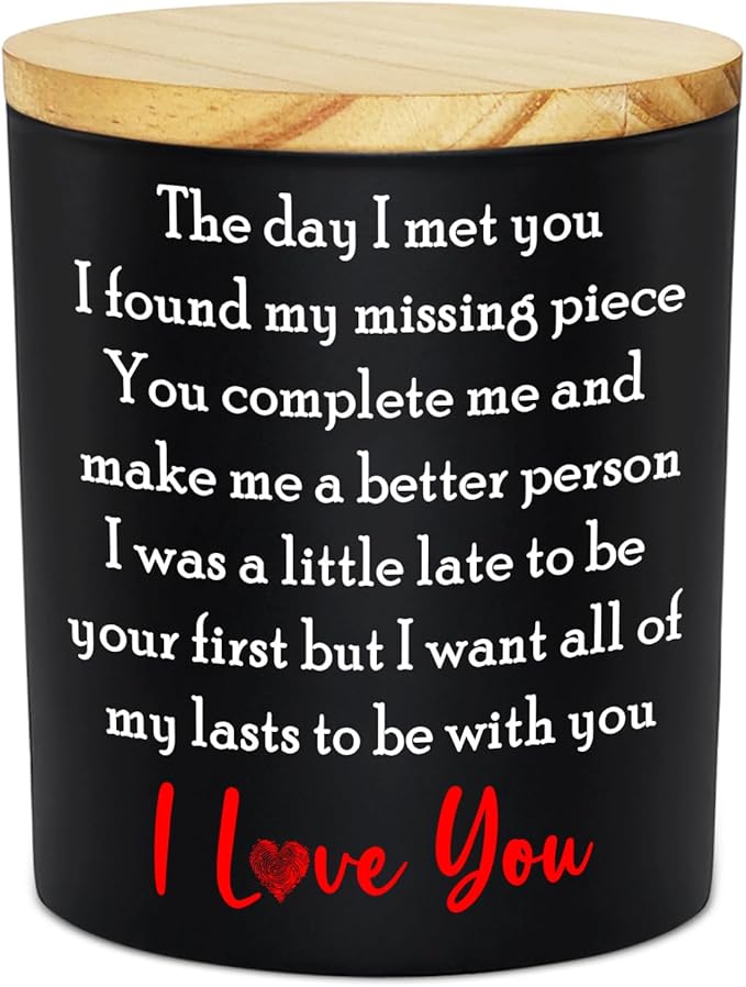 Couple Gifts for Him Her - Long Lasting Vanilla Lavender Scented Candle 10 oz - Anniversary Birthday Gifts for Women Men Couples Boyfriend Girlfriend Husband Wife