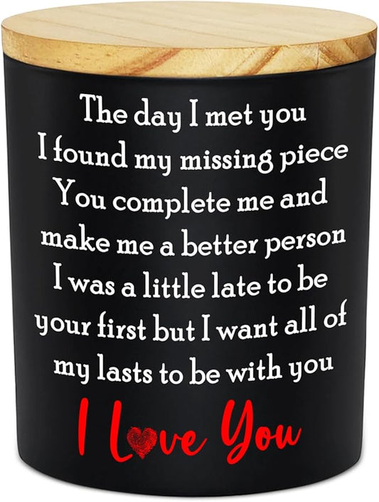 Couple Gifts for Him Her - Long Lasting Vanilla Lavender Scented Candle 10 oz - Anniversary Birthday Gifts for Women Men Couples Boyfriend Girlfriend Husband Wife