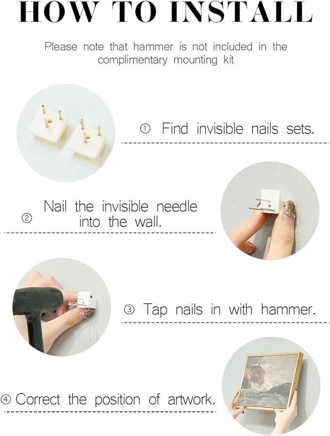 InSimSea Square Framed Canvas Wall Art, Vintage Nature Landscape Paintings, Retro Scenery Wall Pictures for Bedroom Bathroom Living Room, Canvas Prints Artwork, Home Decor 16"x16"