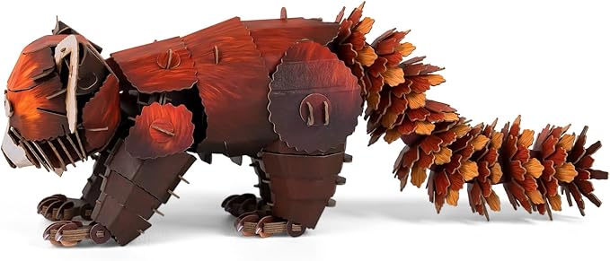 STEM Toy Eco-Friendly Learning Toy for Kids Ages 7 and Up - 3D Paper Puzzle Perfect for Birthdays, Christmas, and Holiday Gifting(Red Panda)