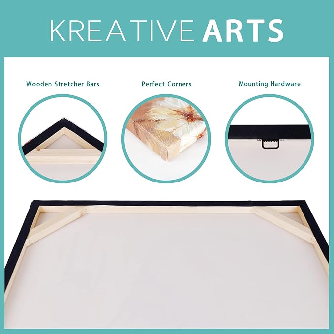 KREATIVE ARTS Farmhouse Chicken Picture Canvas Wall Art for Kitchen Dining Room Rustic Rooster with Fresh Eggs Framed 24x32 Inch Hen and Hatching Chicks Painting Ready to Hang