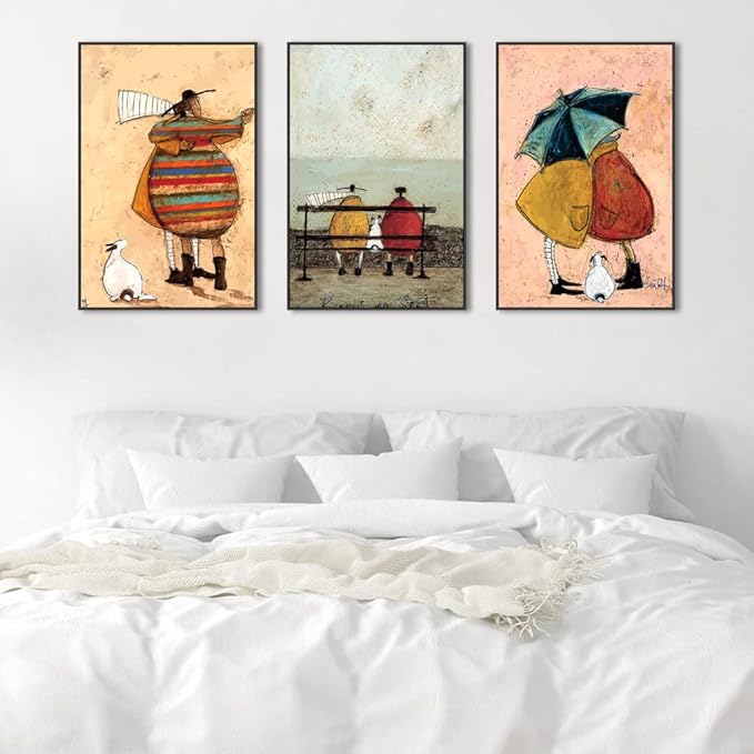 Aesthetic Abstract Canvas Framed Wall Art Large Size 24" X 16" X 3 Pieces Modern Art Natural Minimalist Posters Prints Living Room Bedroom Bathroom Kitchen Office Wall Decor (Grey)