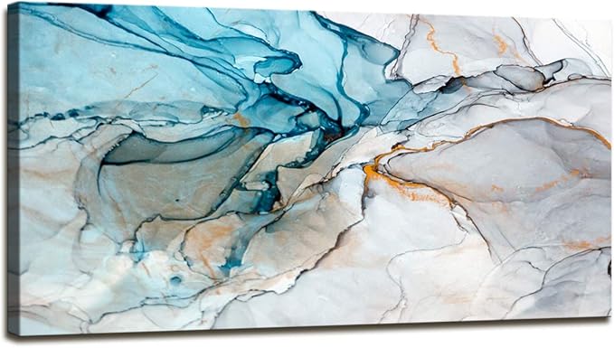 DZL Art A73850 Framed Wall Art Colorful Abstract Painting Background Canvas Wall Art Print Painting for Wall Decor Home Decor