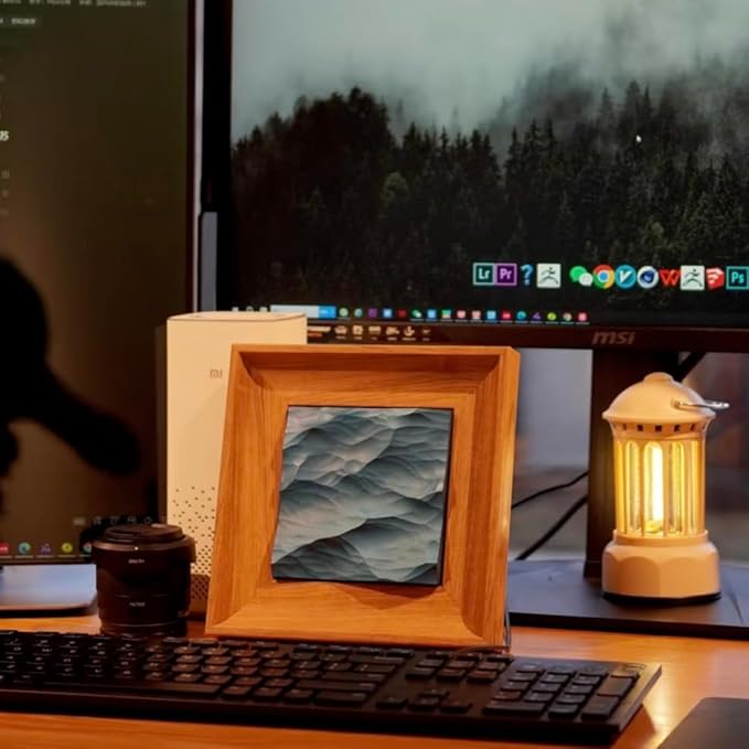 wall decor with Wave Carving Design, Creative Bedroom Decor,Wall decoration,wooden wall art. blue ocean-themed, handcrafted, new-home décor,gift for housewarming, Desk accessory (natural-7.87in)