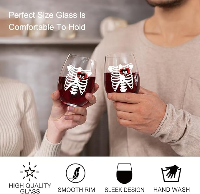 Perfectinsoy Cat Parents Funny Wine Glasses Set of 2, Romantic Gifts for Cat Lovers, Anniversary Birthday Remembrance Graduation Gifts for Lovers Wife Husband Dad Mom Radiology Tech Graduate