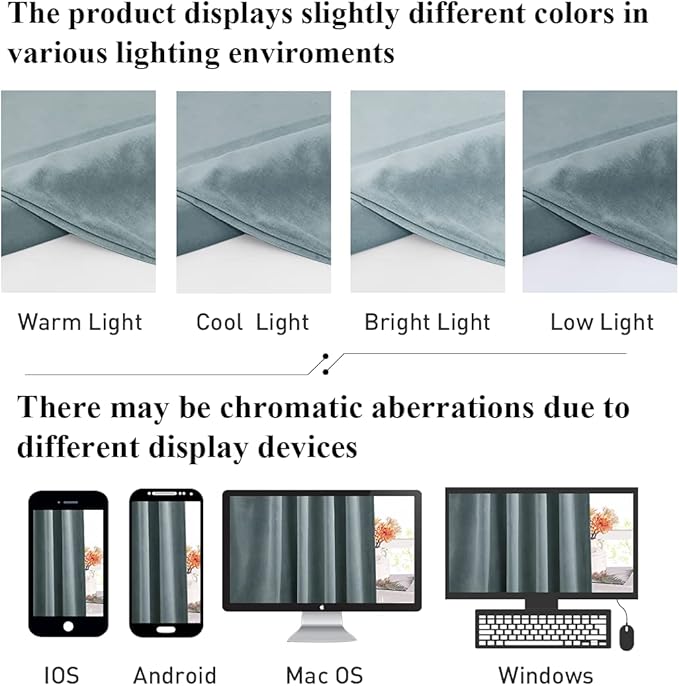 StangH Stone Blue Curtains for Boys Bedroom 92 inches, Back Tab Thermal Light Reducing Window Drapes, Thick Privacy Room Divider Curtains for Office/Apartment, W52 x L92, 2 Panels