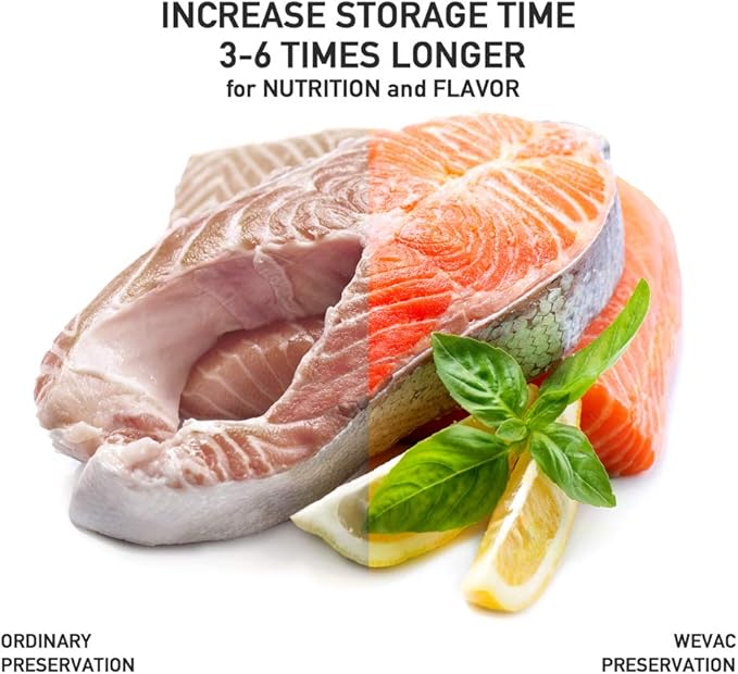 Wevac 11” x 150’ Food Vacuum Seal Roll Keeper with Cutter, Ideal Vacuum Sealer Bags for Food Saver, BPA Free, Commercial Grade, Great for Storage, Meal prep and Sous Vide