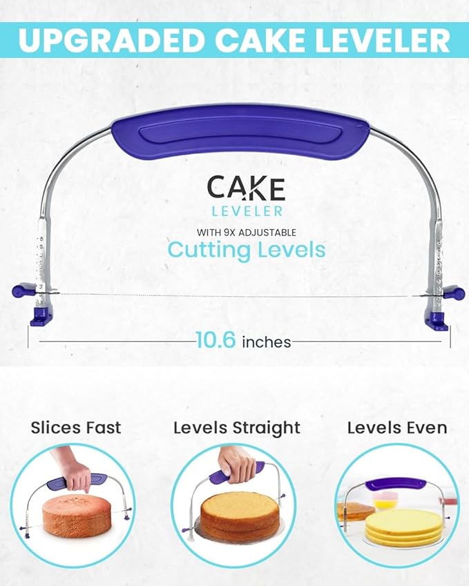 RFAQK 150 PCs Cake Decorating Kit for Beginners, Includes Video Course, Booklet, Cake Turntable, Leveler,100 Piping Bags,24 Numbered Piping Tips, Scraper set, Spatulas & Much more Baking Supplies Tool