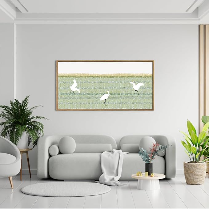 ANHUIB Large Matisse Wall Art Framed Modern Wall Decor Green Line Art Print Abstract Painting for Living Room Nursery Bedroom 20x40 Inch