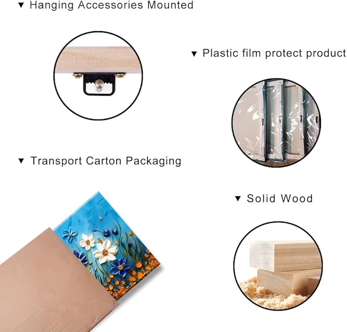 ZESTFLICKR Daisy Canvas Wall Art Daisies Flower Oil Painting Print Modern Floral Canvas Painting Artwork Nature Painting for Living Room Bedroom Home Office Kitchen Decoration (28x58 inches)