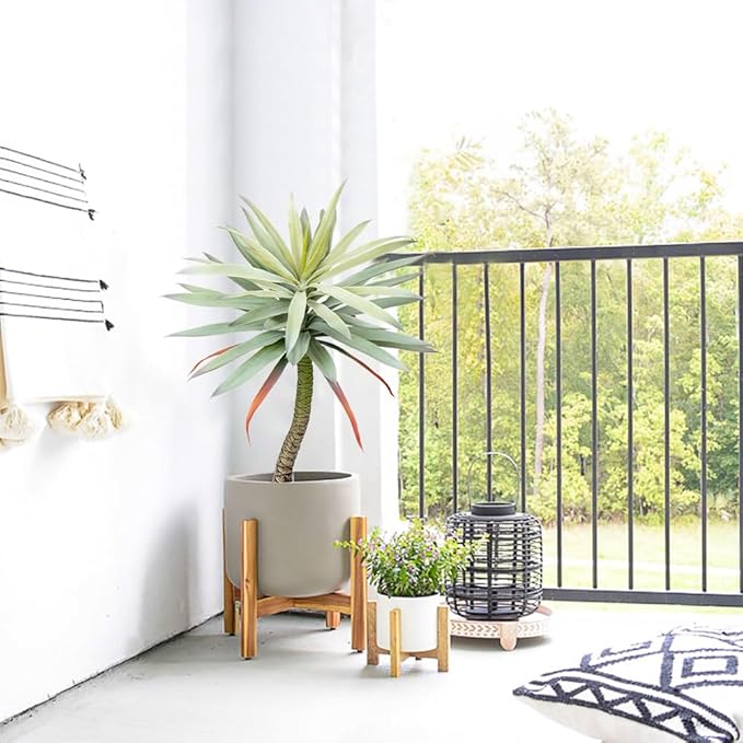 Briful Large Fake Agave Plants 3ft/35inch Tall Artificial Yucca Plants in Black Pot Outdoor Faux Agave Plants for Home Decor Office Fornt Porch Balcony Living Room Decor