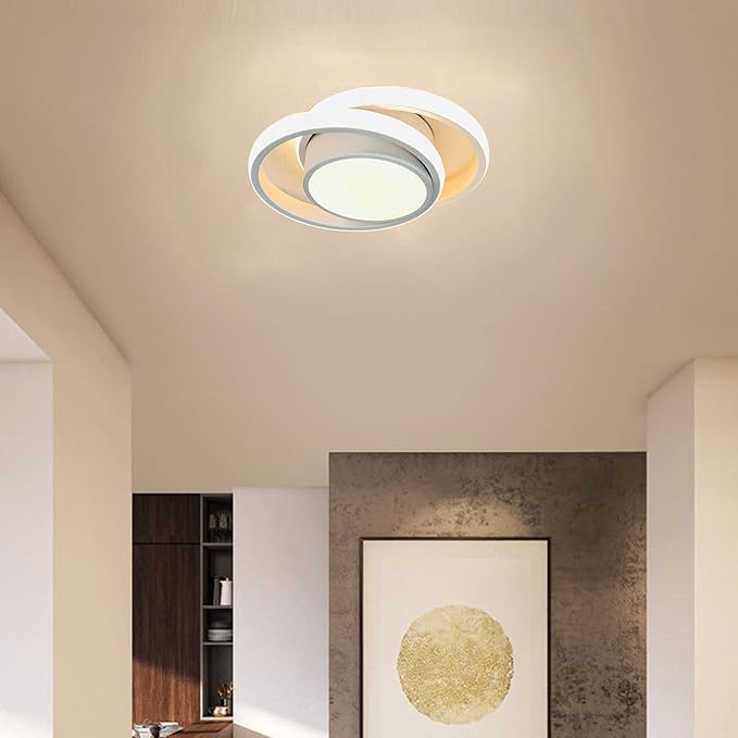 CANEOE Modern Led Ceiling Lights, Small Led Close to Ceiling Light Fixture,32W Round LED Ceiling Lamp for Bedroom Hallway Aisle Corridor Light Lighting (Warm White,3000K)