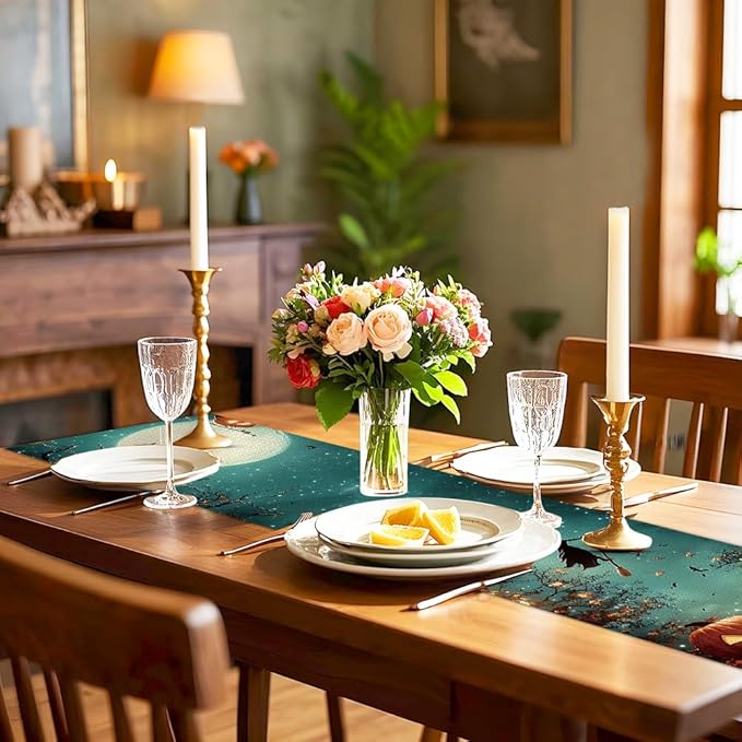 ANNA QUEEN Halloween Table Runner 13 x 72 Inch for Dining Table,Witch Pumpkin Table Runner for Halloween Table Decoration