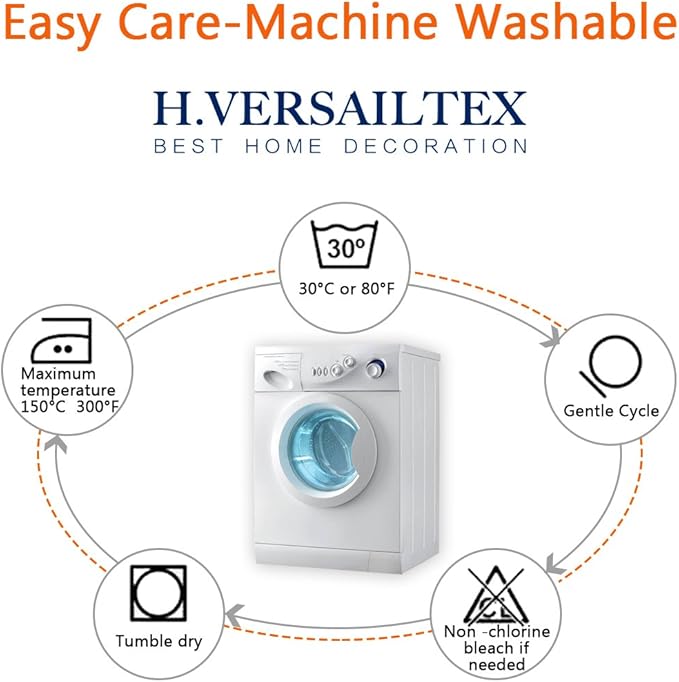 H.VERSAILTEX Super Stretch Individual Seat Cushion/Couch Slipcover Sets Thick Jacquard Textured Twill Fabric (3 Piece Sofa Covers, Sand)