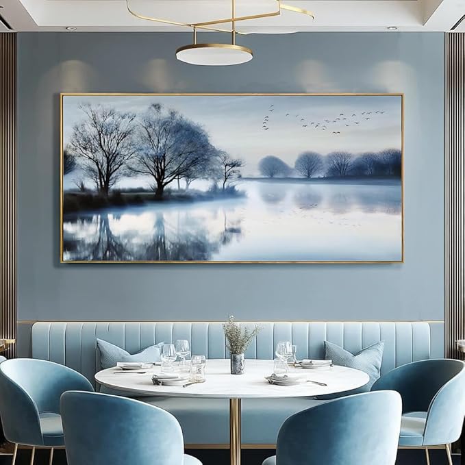 SDYA Pictures for Living Room Wall Art Bedroom Landscape Wall Decorations Lake Pictures Nature Wall Art for Dining Room,Office -24"x48"