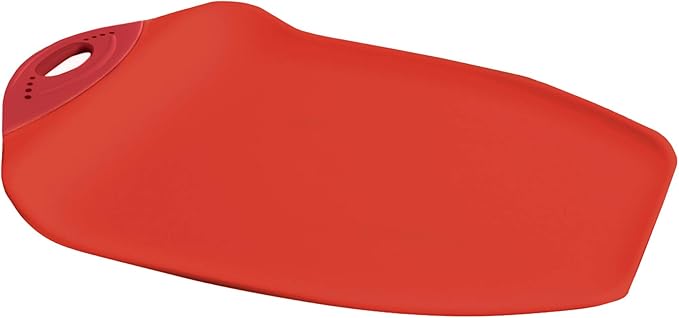 Dexas Chop & Scoop Cutting Board, 9.5 by 13 inches, Solid Red (322-J1795)