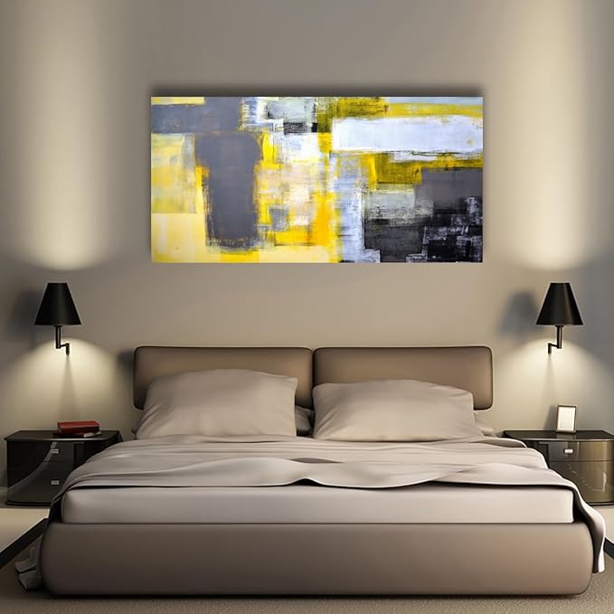 Color Block Abstract Pictures Canvas Wall Art for Living room Bedroom Wall Decor,Abstract Wall Art Print Paitnings for home Decor,Morden Artwork Line Drawing Full of Imagination Canvas Art