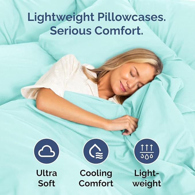 New Pillow Cases, Standard, Spa Blue